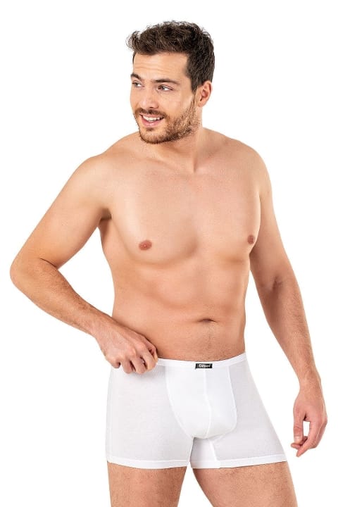 Pamuklu Modal Elastan Beyaz Boxer Özkan 11897 - Beyaz