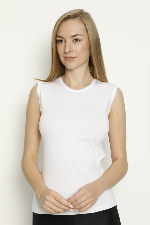 Beyaz Likralı Tek Parça Body Arma Yıldız 3357 - Beyaz