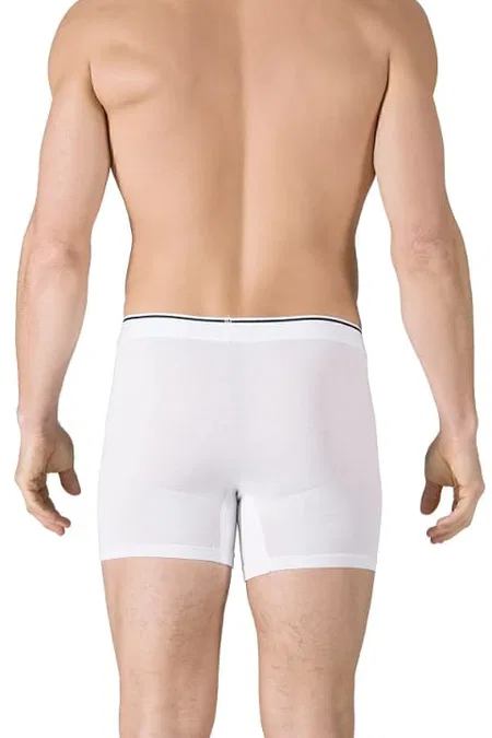 Pamuklu Likralı Beyaz Boxer Özkan 11314 - Beyaz