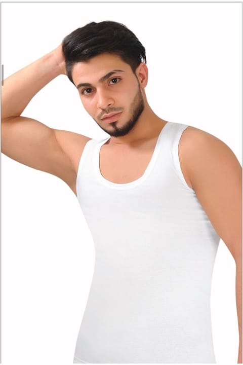 Pamuklu Esnek Beyaz Atlet Sistina 03 - Beyaz