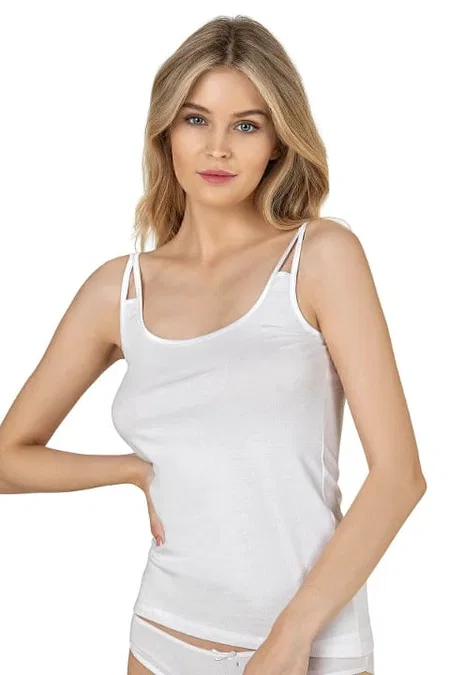 Pamuklu Modal İp Askılı Kadın Atlet Özkan 26765 - Beyaz