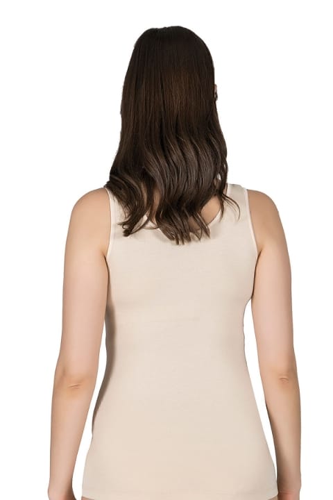 Pamuklu Modal Esnek Yüksek Kalın Askılı Atlet Özkan 25487 - Ten