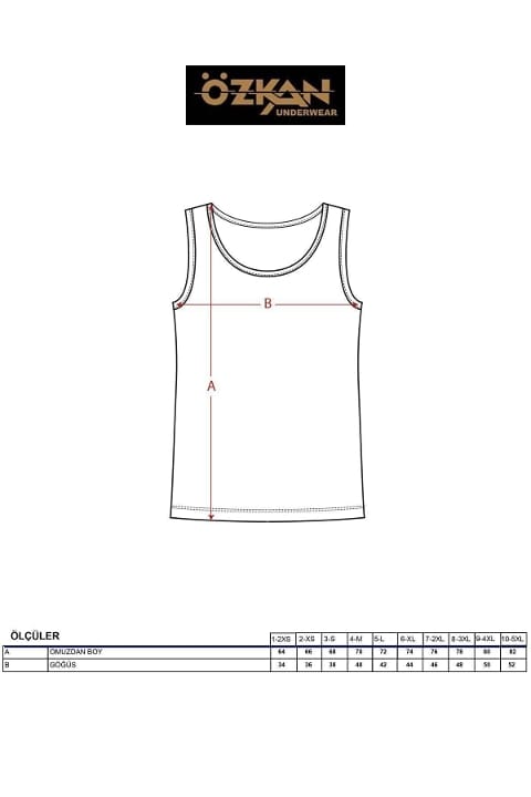 Özkan Kalın Askılı Ribana Pamuklu Atlet Özkan 0111 - Görsel 13