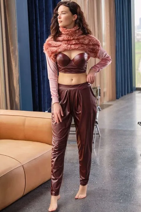 Bolero, Büstiyer ve Pantolon Takım Anıl 9761 - Gül Kurusu