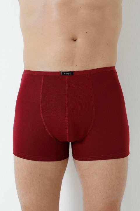 Bordo Bambu İnce Bel Lastikli Boxer Arma Yıldız 1190
