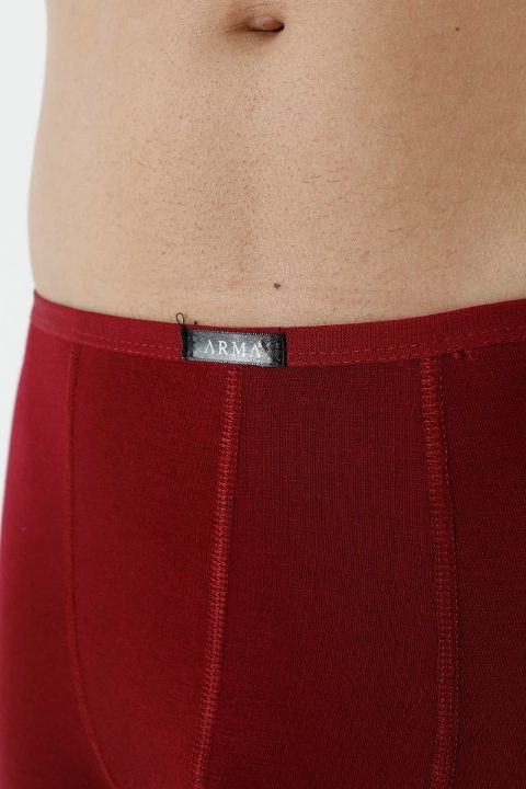 Bordo Bambu İnce Bel Lastikli Boxer Arma Yıldız 1190 - Bordo