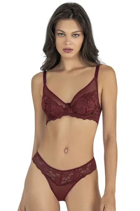 Dantelli Bralet Sütyen Takım Mürdüm Fabony 4170 - Bordo