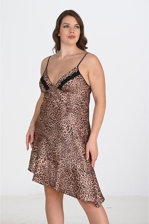 Fuşya Dantel Tek Parça Body Ahu 2105 - Kahverengi