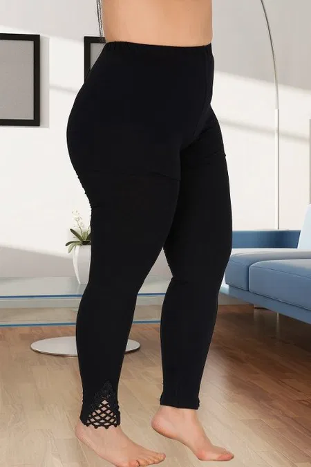 Yüksek Bel Esnek Siyah Tayt Lady 1114 - Siyah