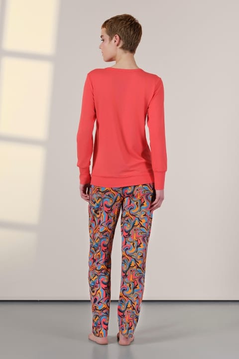 Doreanse Modal Pamuk Elastan Cepli Uzun Kollu Pijama Takımı Doreanse 25K4048 - Görsel 2