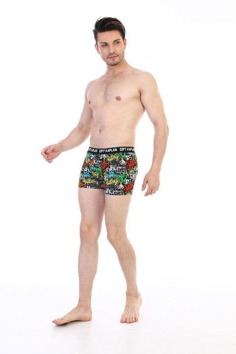 Pamuklu Esnek Bel Lastikli Boxer Çift Kaplan 796 - Görsel