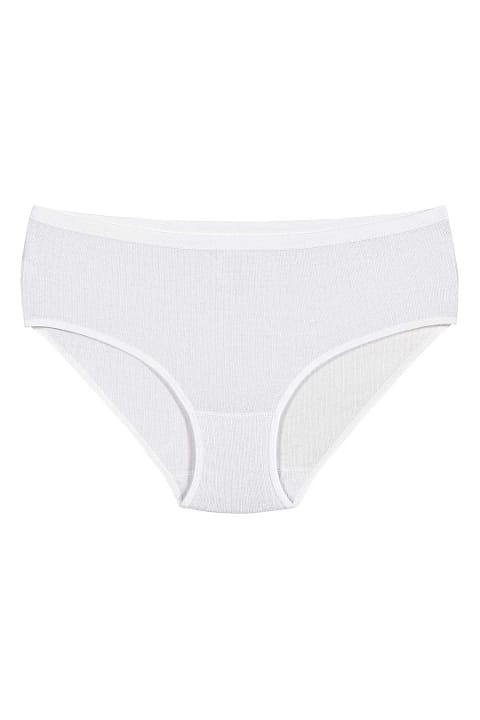 Beyaz Yüksek Bel Pamuk Kadın Bato Külot Yıldız 3585 - 2