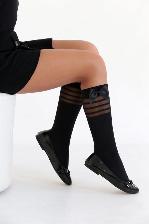 Pamuklu Kaydırmaz Çocuk Çorap Siyah Daymod 2221002 - 2