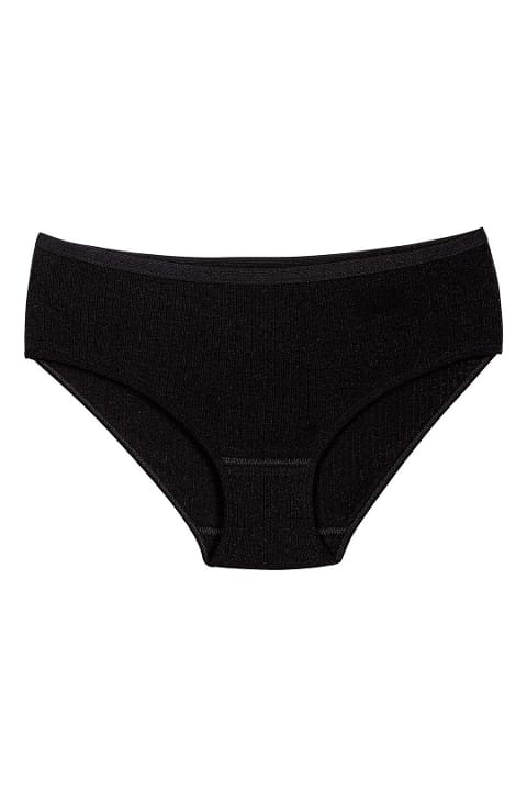 Yüksek Bel Pamuklu Bato Külot 6'lı Paket Somon Yıldız 3587 - Siyah