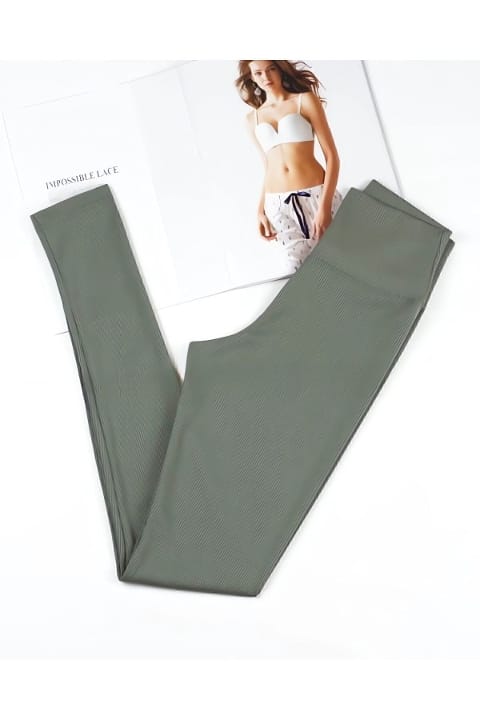 Dalgıç Kumaş Yüksek Bel Uzun Tayt Kota 4117 - 2