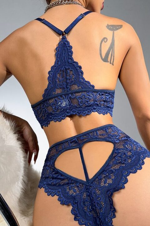 Dantel Detaylı Bralet Sütyen Takımı For Dreams 8455 - Lacivert
