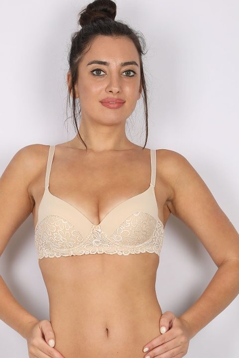 Dantelli Dolgulu Sütyen Siyah D Kap Moonlight 155 - Ten