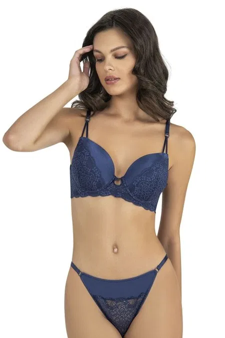 Dantel Detaylı Soft Cup Sütyen Takımı Fabony 4280 - Lacivert
