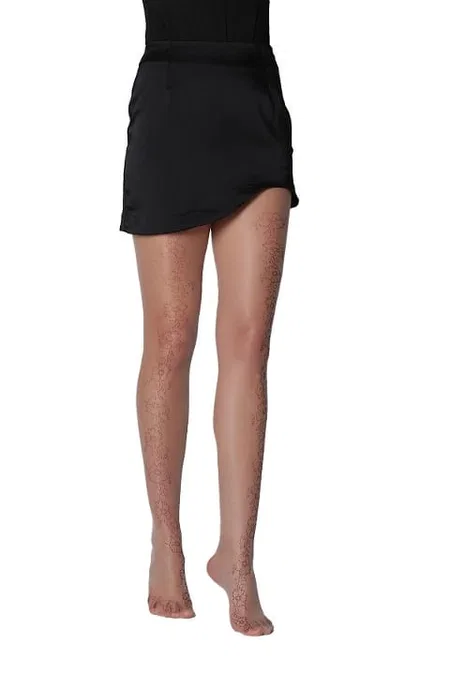 Düşük Denye Polyester Elastan Külotlu Çorap Daymod 1125007 - Naturel