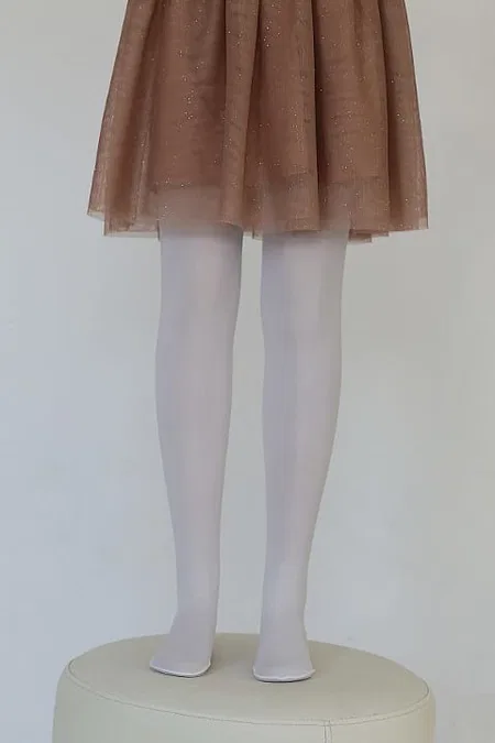 Kaydırmaz Tabanlı Pamuklu Çocuk Külotlu Çorap Daymod 2112001 - Beyaz