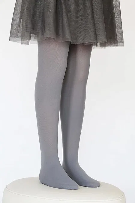 Kaydırmaz Tabanlı Pamuklu Çocuk Külotlu Çorap Daymod 2112001 - Gri