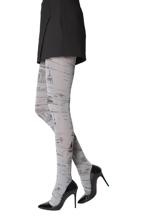 Düşük Denye, Likralı Kadın Külotlu Çorap Daymod 1122151 - Gri