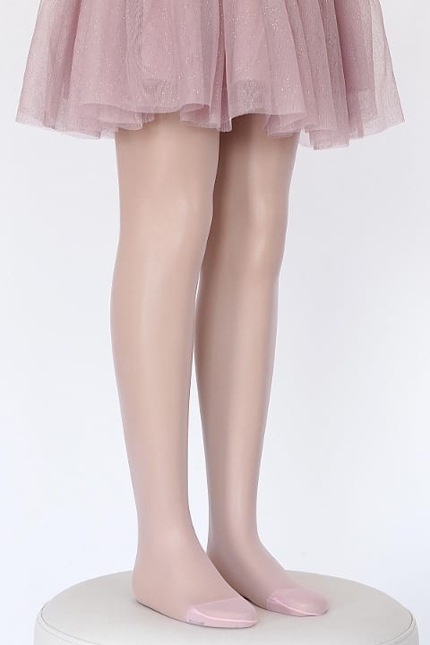 Pamuklu Kaydırmaz Taban Çocuk Külotlu Çorap Daymod 2111001 - Pembe