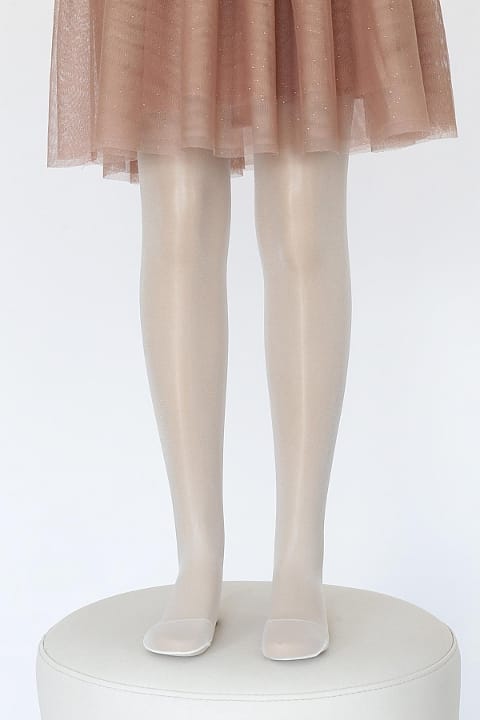 Pamuklu Kaydırmaz Taban Çocuk Külotlu Çorap Daymod 2111001 - Kemik