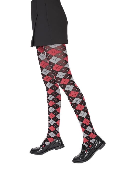 Polyamide Elastane Daymod Külotlu Çorap 1122109 - Siyah-Kırmızı-Gri