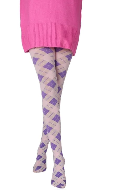 Polyamide Elastane Daymod Külotlu Çorap 1122109 - Kemik Pembe Mor