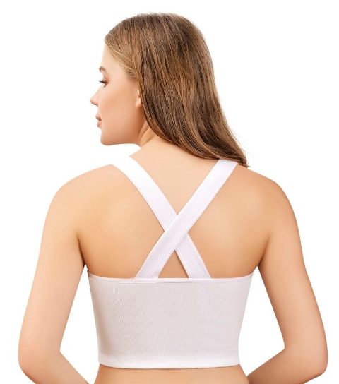 Geniş Bantlı Kalın Askılı Pedli Kadın Crop Defnem 8119 - 2