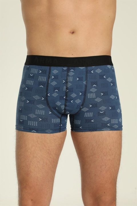 Desenli Likralı Boxer 6'lı Paket Arma Yıldız 1144 - Asorti