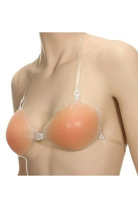 Siyah Dantel Detaylı Yapışkanlı Sütyen Yeni İnci 8901