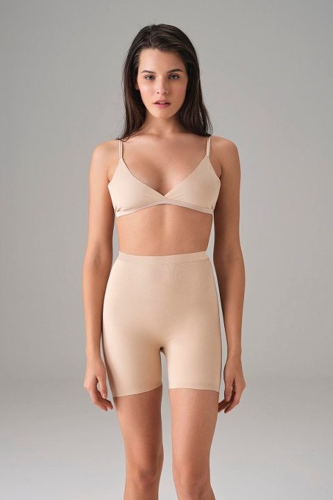 Dikişsiz Popo Açık Kalça Dikleştirici Kısa Tayt Doreanse 8303 - Ten