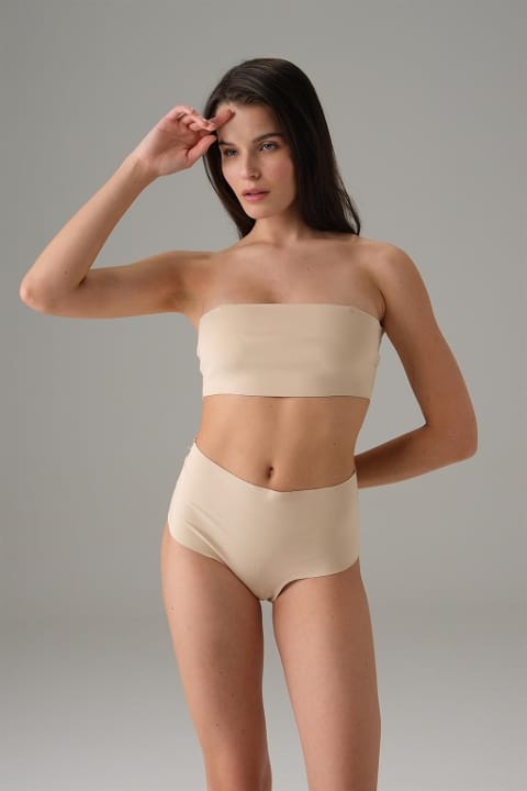 Dikişsiz Straplez Şeffaf Dantelli Sütyen Doreanse 5583 - Ten