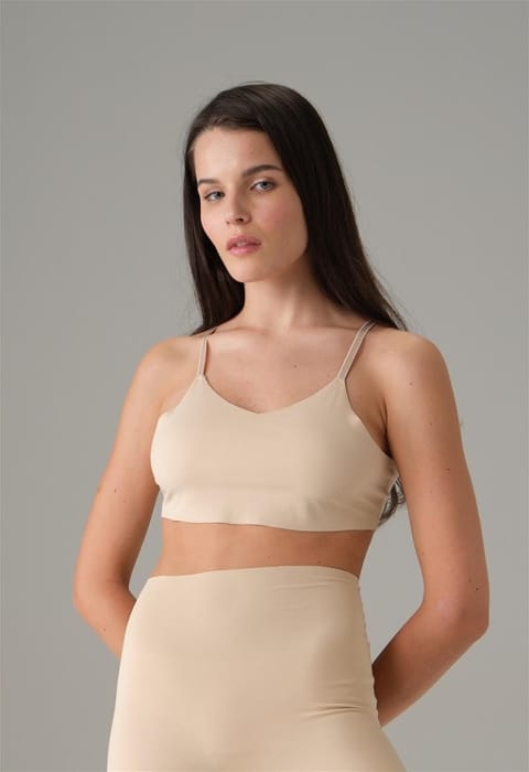 Dantel Detaylı Dikişsiz V Yaka Kadın Sütyen Doreanse 5563 - Ten