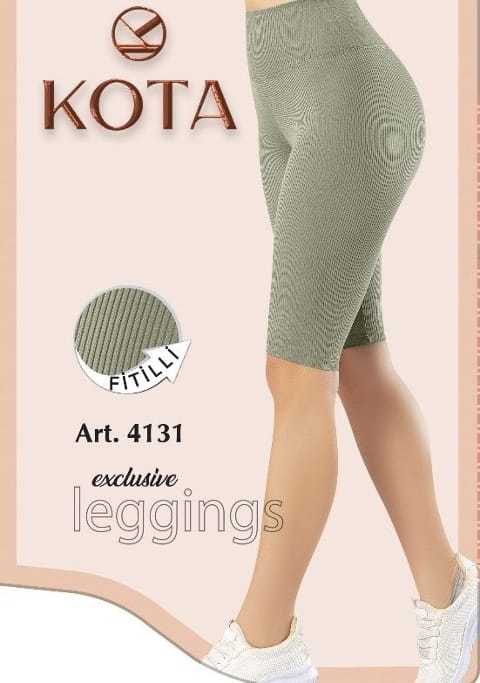 Diz Üstü Yüksek Bel Dalgıç Kumaş Tayt Kota 4131