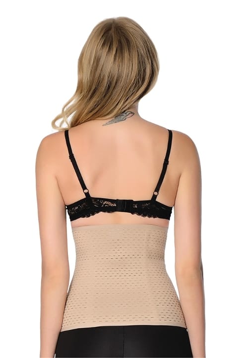 Yüksek Bel Dikişsiz Korse Siyah Pera Fitol 5003 - Ten