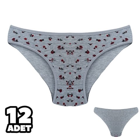 Yüksek Pamuk Oranlı Desenli Bikini Slip Külot Dondeza 101-137