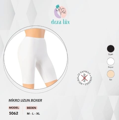 Yüksek Bel Karın Desteği Uzun Boxer Dondeza 5062