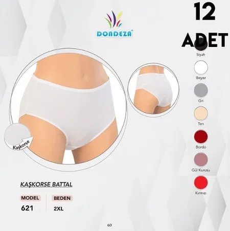 Yüksek Bel Esnek Bato Külot Dondeza 621 - Beyaz