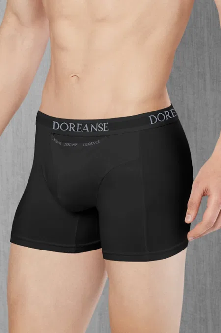 Pamuklu Esnek Bel Boxer Doreanse 1790 - Siyah