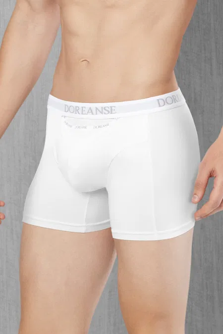 Pamuklu Esnek Bel Boxer Doreanse 1790 - Beyaz