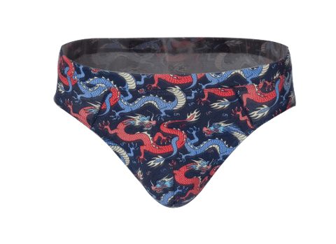 Renkli Ejderha Desenli Slip Erkek İç Giyim Doreanse 1427