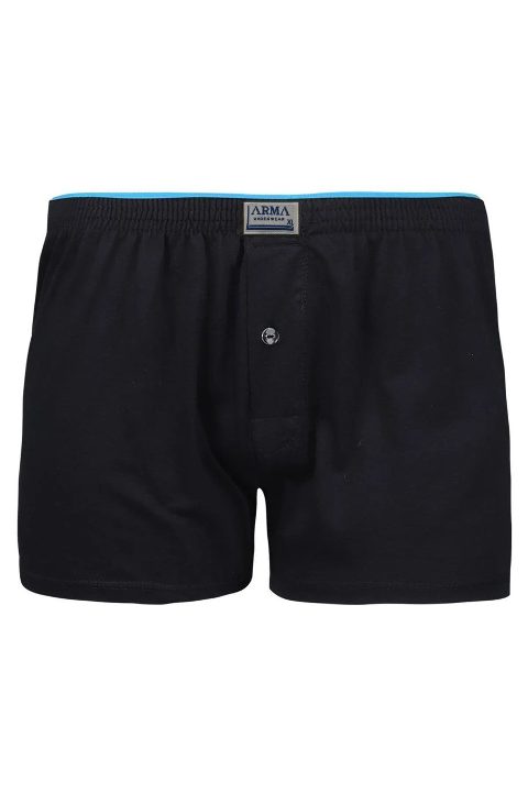 Düğmeli Havlu Bel Boxer 4'lü Paket Pamuk Süprem Arma 1140 - Lacivert