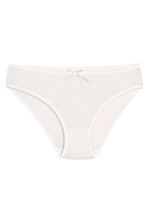 Yüksek Bel Bambu Külot 6'lı Paket Yıldız 3912 - Ekru