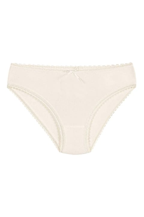 Bambu Dantelli Yüksek Bel Külot Ekru Yıldız 3882 - Ekru