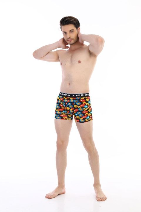Yumuşak Pamuklu Esnek Bel Boxer Çift Kaplan 796 - Görsel