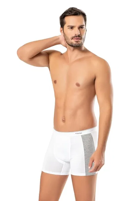 Pamuklu Elastan Esnek Bel Boxer Erdem 1427 - Beyaz