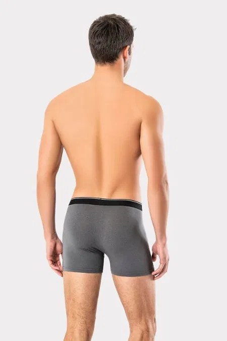 Pamuk Elastan Esnek Bel Klasik Boxer Erdem 1445 - Antrasit